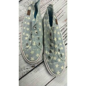 Blowfish Malibu Womens Star Print Canvas Slip On Sneakers‎